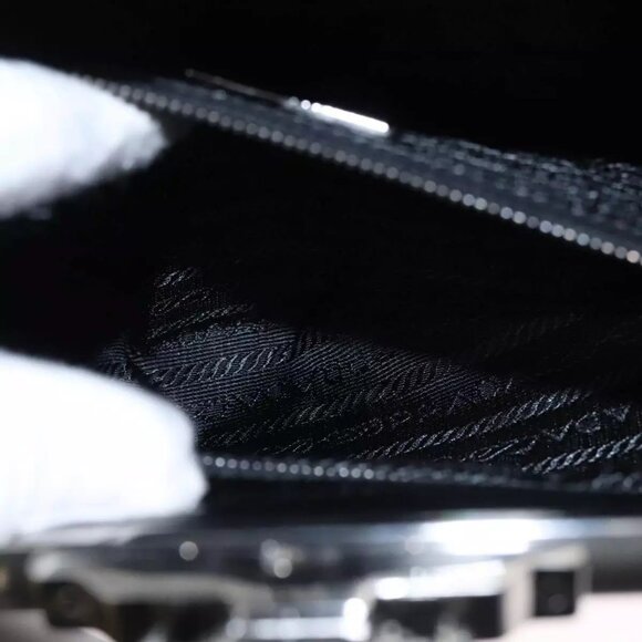 PRADA Hand Bag Leather Black Auth - Picture 6 of 15